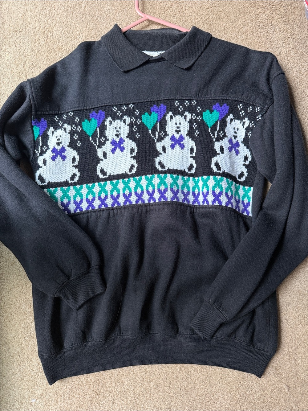 Vintage Women’s Bear Sweater Cottagecore